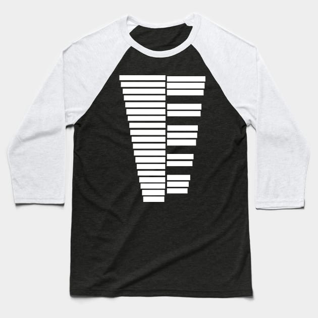 Minimalist Marimba Baseball T-Shirt by Dawn Anthes